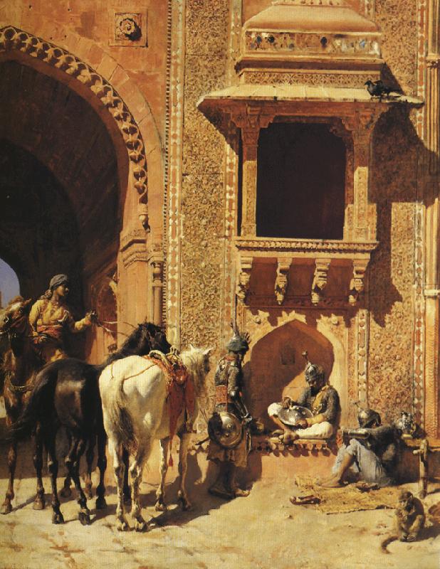 Edwin Lord Weeks Gate of the Fortress at Agra, India oil painting picture